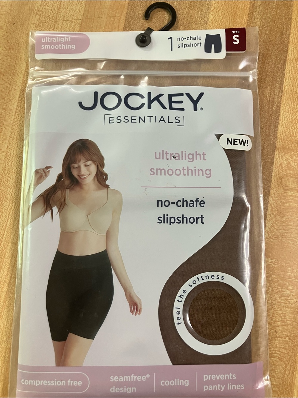 Jockey Essentials No-Chafe Slipshort - Brown & Black